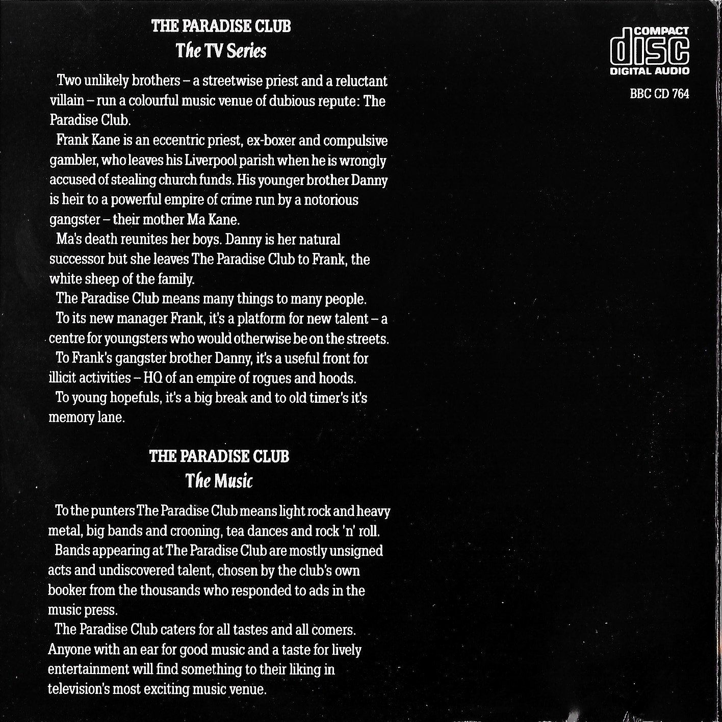 Middle of cover of BBCCD764